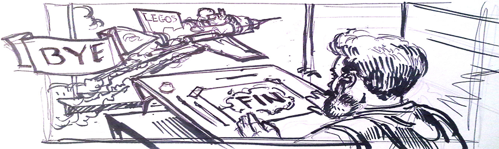 Illustration of Artist at Desk